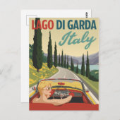 Lago di Garda Italië Rijden Briefkaart (Voorkant / Achterkant)