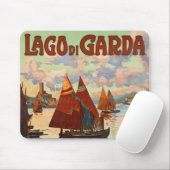 Lago di Garda, Lake Garda, Italië Oude Reis, L Muismat (Met muis)