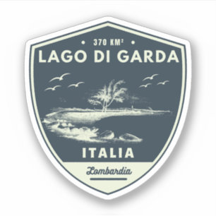 lago di garda - lake garda pas italiaanse alpen mo sticker