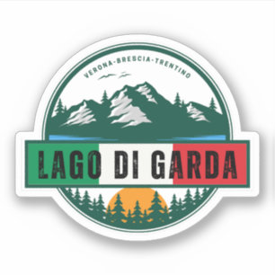 lago di garda - lake garda pas italische alpen mot sticker