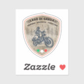 lago di garda - meer garda : italiaanse alps moto sticker (Vel)