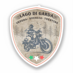 lago di garda - meer garda : italiaanse alps moto sticker