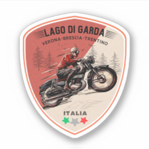 lago di garda - meer garda : italiaanse alps moto sticker