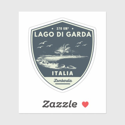 lago di garda - meer garda - italiaanse alps motob sticker (Vel)