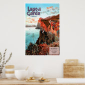 Lago di Garda, Tremonsine, Italië Reisposter Poster (Keuken)
