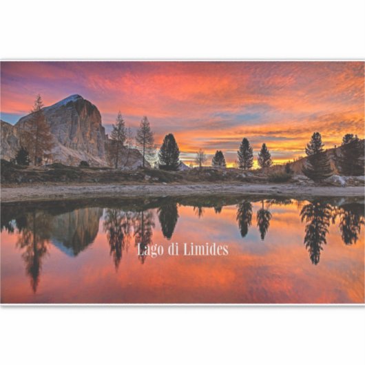 Lago di Limides, Meer van Limides, Italië Sticker (Voorkant)