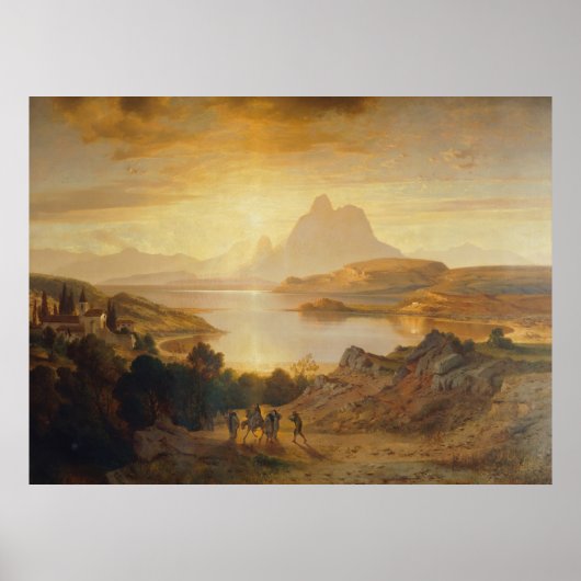 Lago di Lugano - Albert Zimmermann Poster (Voorkant)