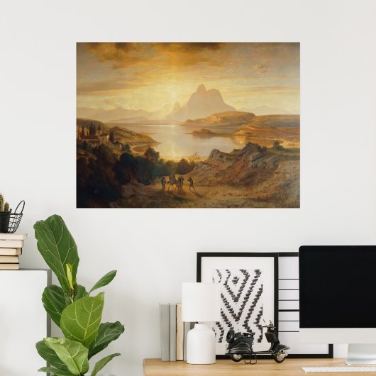 Lago di Lugano - Albert Zimmermann Poster (Thuiskantoor)