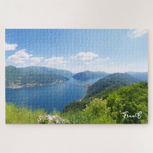 Lago di Lugano-puzzel Legpuzzel (Horizontaal)