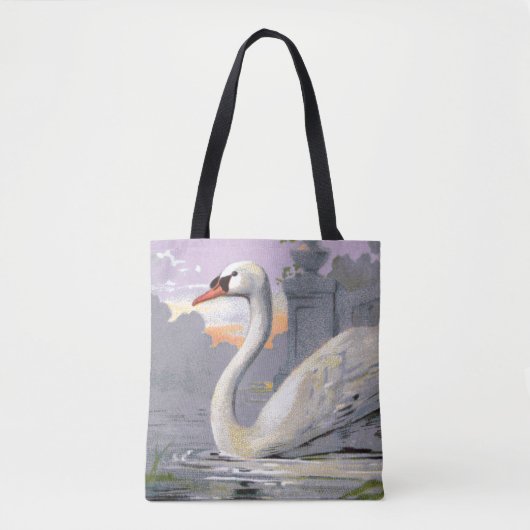 Lago di Lugano Zwaan Tote Bag (Voorkant)