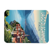 Lago di Scanno Italia Travel Art Vintage Magneet (Horizontaal)