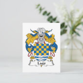 Lago Family Crest Briefkaart (Staand voorkant)