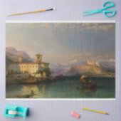 Lago Maggiore en het kasteel ontkoppelingspapier Tissuepapier (Craft)