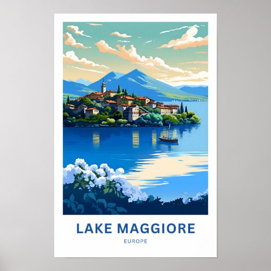 Lago Maggiore Europe Reisprint Poster (Voorkant)