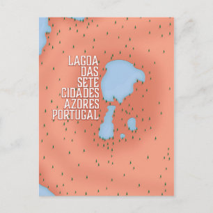 Lagoa das Sete Cidades Portugal Briefkaart