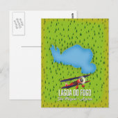 Lagoa do Fogo São Miguel Azores kaart (Voorkant / Achterkant)