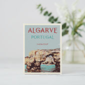 Lagoa kustillustratie Algarve Portugal Briefkaart (Staand voorkant)