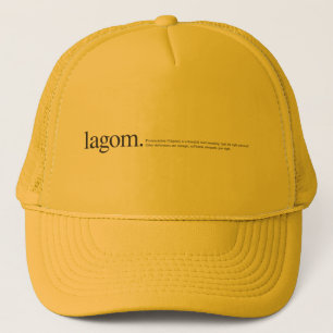 Lagom Definition Trucker Hat Trucker Pet