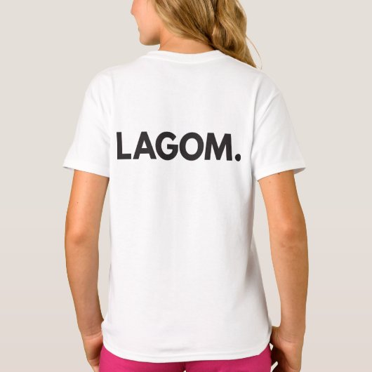 LAGOM. Meisjes T-shirt (Achterkant)