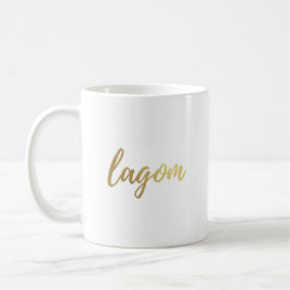 Lagom Scandinavian Gold Foil Coffee Mok