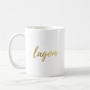 Lagom Scandinavian Gold Foil Coffee Mok
