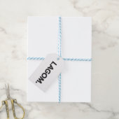 LAGOM. Zwart-Wit Cadeaulabel (Met Touw)