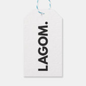LAGOM. Zwart-Wit Cadeaulabel (Achterkant)
