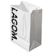 LAGOM. Zwart-Wit Medium Cadeauzakje (Voorkant Gekanteld)