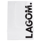 LAGOM. Zwart-Wit Medium Cadeauzakje (Achterkant)