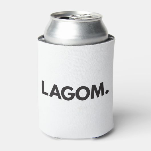 LAGOM. Zwarte en witte Koelbox Blikjeskoeler (Blikje Voorkant)