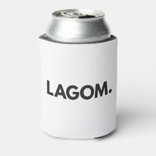 LAGOM. Zwarte en witte Koelbox Blikjeskoeler (Blikje Achterkant)