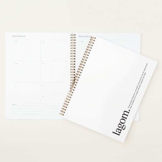 LagomWiki Zwart-wit Planner (Display)