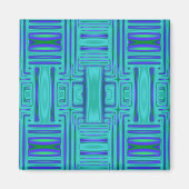 Lagoon Blue Geometric Magnet (Voorkant)