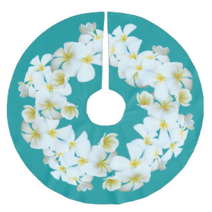 Lagoon Blue Tropical Plumeria kerstboomrok Kerstboom Rok