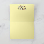 Lagoon Creature Walkin' the Dog Card Feestdagen Kaart (Binnen)