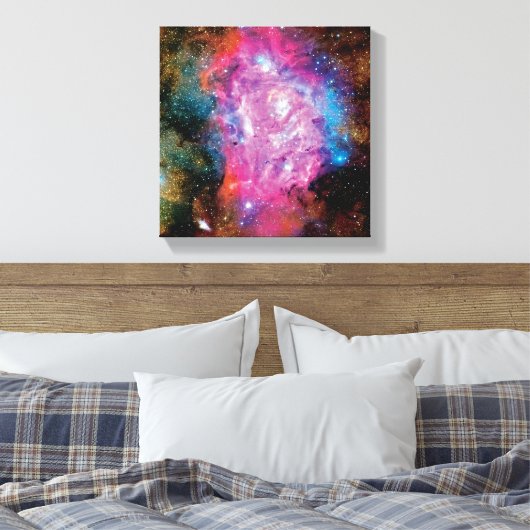 Lagoon Emissie Nebula Interstellar Cloud Foto Canvas Afdruk (Insitu (Slaapkamer))