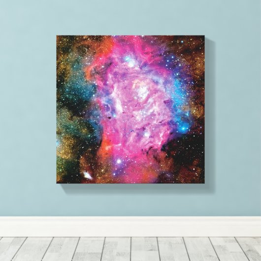 Lagoon Emissie Nebula Interstellar Cloud Foto Canvas Afdruk (Insitu (Houten vloer))