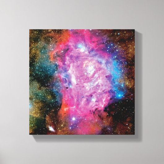 Lagoon Emissie Nebula Interstellar Cloud Foto Canvas Afdruk (Voorkant)