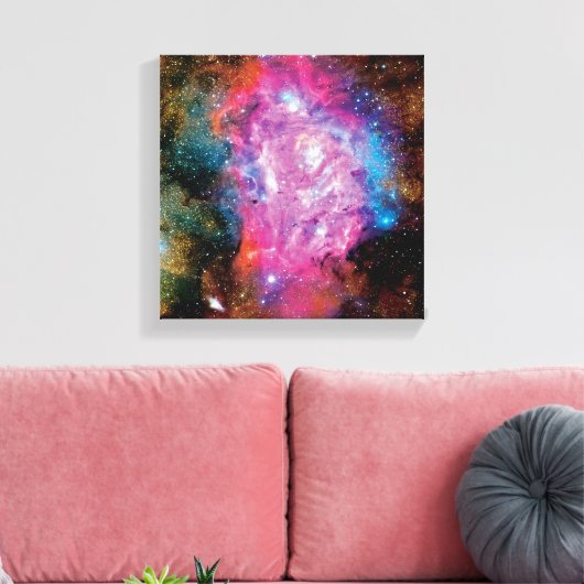 Lagoon Emissie Nebula Interstellar Cloud Foto Canvas Afdruk (Insitu (Woonkamer))