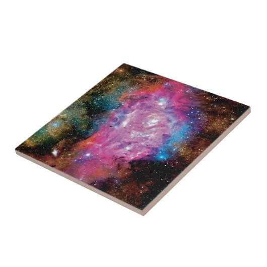 Lagoon Emissie Nebula Interstellar Cloud Foto Tegeltje (Zijkant)