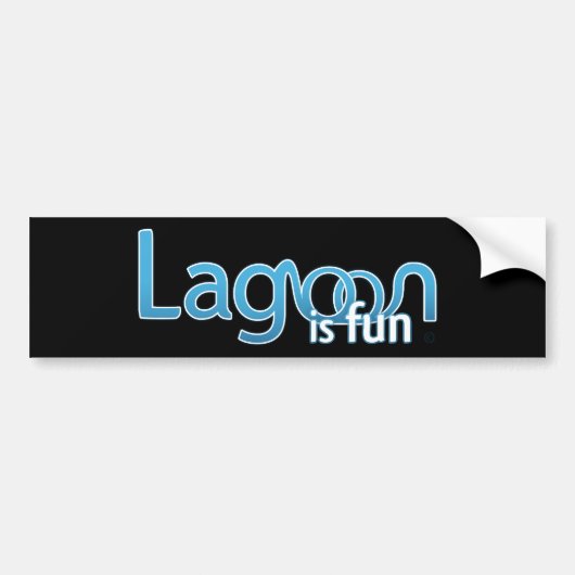 Lagoon is een Logo Bumpersticker (Voorkant)