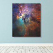 Lagoon Nebula (Astronomie Space Afbeelding) (unive Canvas Afdruk (Insitu (Houten vloer))