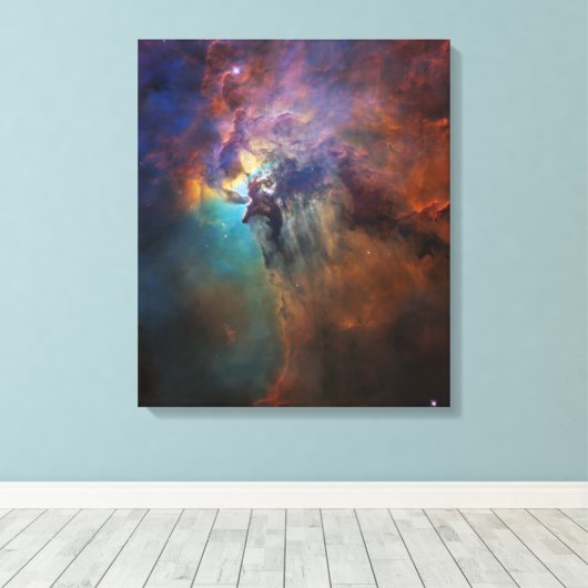 Lagoon Nebula (Astronomie Space Afbeelding) (unive Canvas Afdruk (Insitu (Houten vloer))