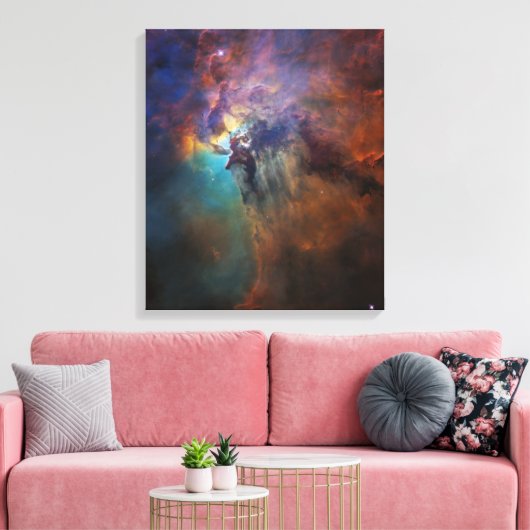 Lagoon Nebula (Astronomie Space Afbeelding) (unive Canvas Afdruk (Insitu (Woonkamer))