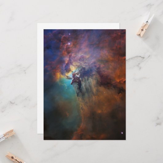Lagoon Nebula (Astronomie Space Afbeelding) (unive Kaart (Voorkant / Achterkant in situ)