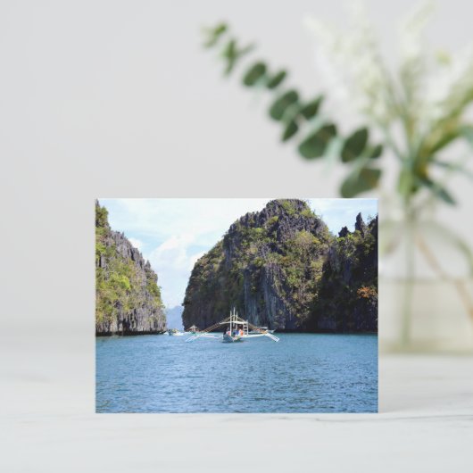 Lagoon op het Briefkaart El Nido Palawan (Staand voorkant)