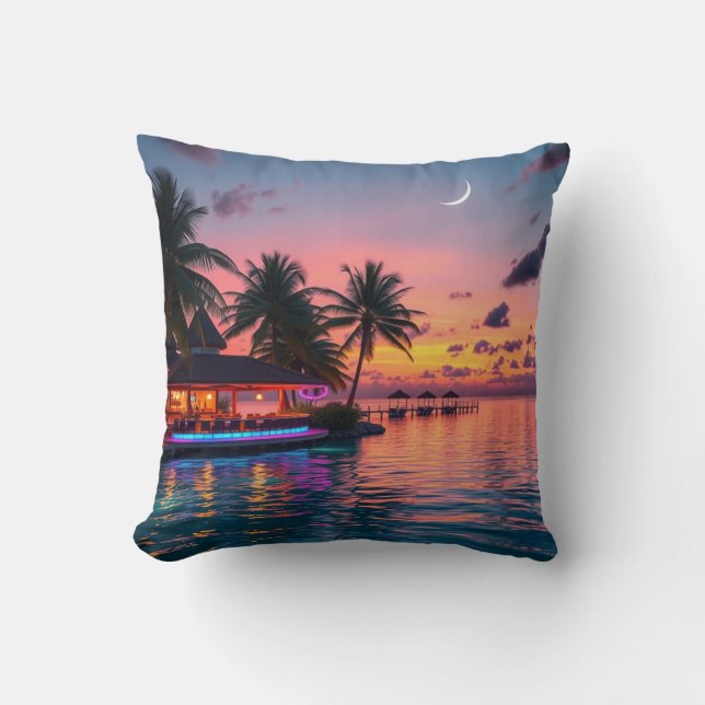 Lagoon Sunset en Afrikaanse zonnen Kussen (Voorkant)