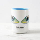 Lagoon Triggerfish mok, Rhinecanthus aculeatus Tweekleurige Koffiemok (Center)