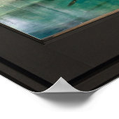 Lagoon, Uitzicht Faux-ruitenlak, zwart Poster (Hoek)