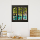 Lagoon, Uitzicht Faux-ruitenlak, zwart Poster (Keuken)